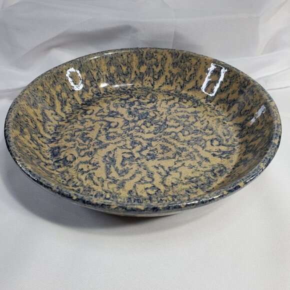 VTG Robinson Ransbottom Pottery USA Spatterware Stoneware Deep Dish Pie Plate - Picture 3 of 11